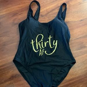 Black Womens Swimsuit 30 AF